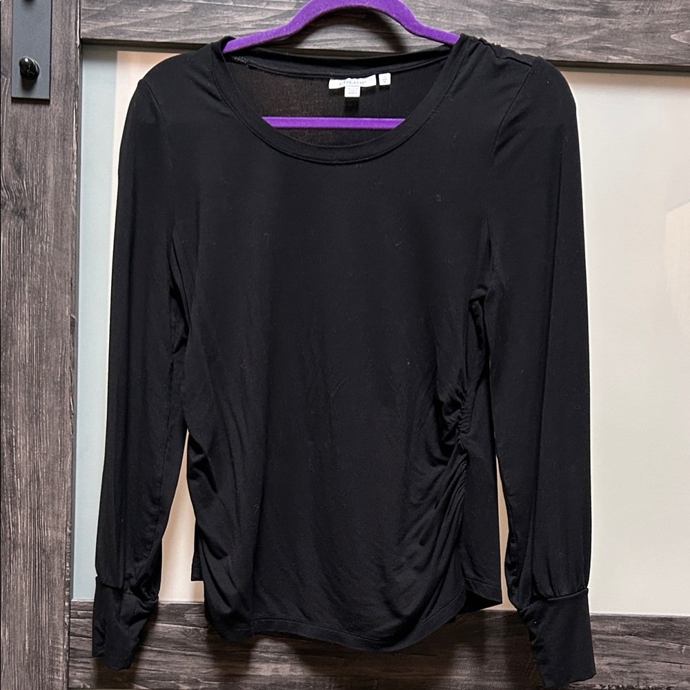 Chico’s size 1 rouched side Black Women's Top